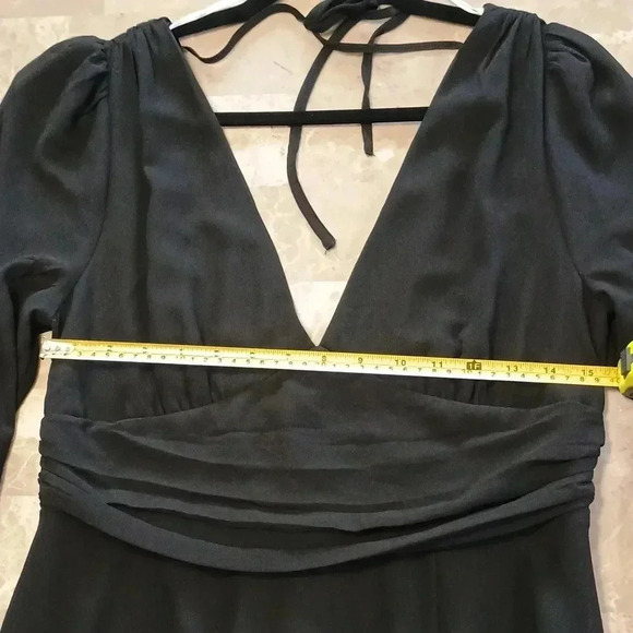 Lulus Love You So Black Long Sleeve Maxi Dress NWOT Size Large - Picture 12 of 13